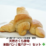 塩バター 5袋セット【送料無料】天然 さくら 酵母 米粉 パン 天然酵母 パン お買得 高級 バターの旨み 朝…