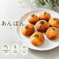 あんパン（2個セット）自然栽培 小豆 白砂糖不使用 卵不使用 乳製品不使用 自然栽培米 米粉パン グルテン…