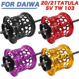 リールスプール スプール For DAIWA 20 21 TATULA SV TW 103 浅溝 ダイワ ベイトリールパーツ 全金属製スプール リールアクセサリー ハニカムスプール 改装 交換用
