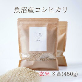玄米 げんまい 魚沼産コシヒカリ 450g 3合 お試し 1000円ポッキリ 送料無料 特A 美容 健康 糖質制限 ダイエット 低GI 食物繊維 健康食 買い回り ポイント消化 敬老の日 ブランド米 コメノコト komenokoto ギフト プレゼント 内祝い 出産 結婚 お祝い 粗品 お米 コメ