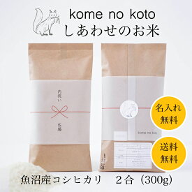 内祝い 出産内祝い プチギフト お祝い しあわせのお米 2合 300g 1000円ポッキリ 送料無料 引っ越し 挨拶 粗品 米 特A受賞 魚沼産コシヒカリ コメノコト komenokoto 名入れ 感謝 友達 職場 魚沼産 こしひかり プレゼント お礼 贈答品 贈り物 1000円 おしゃれ ブランド米 白米