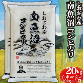 新米 米 令和7年 コシヒカリ 新潟県 南魚沼しおざわ産 コシヒカリ 玄米 20kg（10kg×2袋）出荷当日精米 | 令和7年産 単一原料米 米 おこめ お米 玄米 白米 20キロ 魚沼産 塩沢 コシヒカリ100% 味自慢 格安 送料無料 【12時までのご注文は当日出荷】
