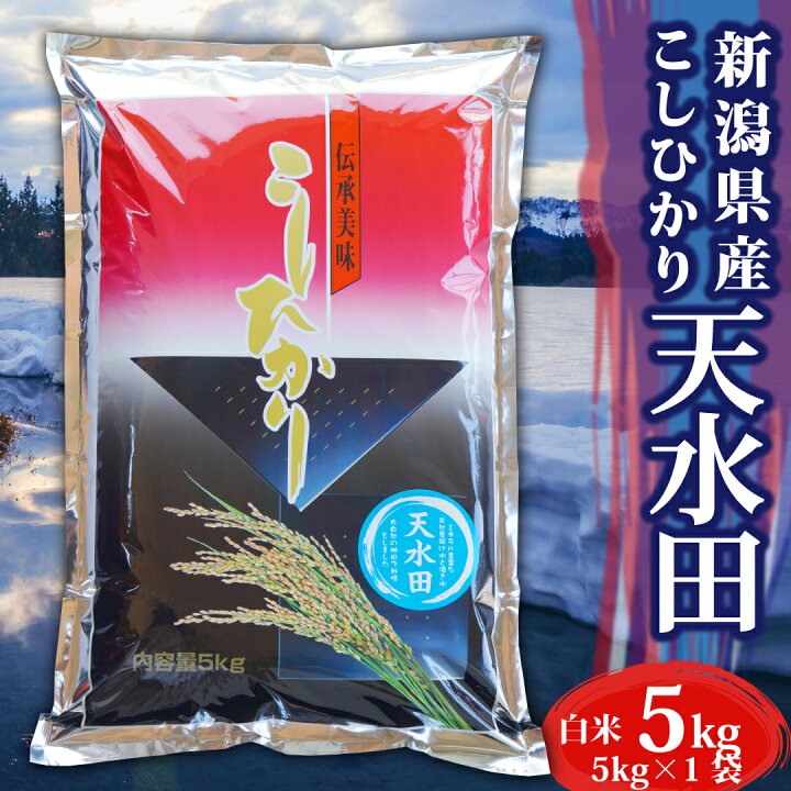 楽天市場】米 お米 5kg 令和6年産 コシヒカリ 新潟県産 天水田 棚田米 