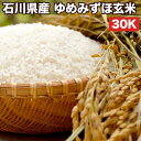 【マラソン期間限定20%OFF & エントリーでP10倍】【送料無料 精米無料 真空パック無料】石川県産 ゆめみずほ 玄米 30kgお米【選べる搗き方 白米・ハ...