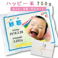 出産内祝い 内祝い お返し 名入れ 新潟コシヒカリ 令和7年産 750g 5合入り 双子にも お写真印刷 かわいい…