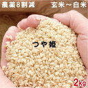 農薬8割減 特別栽培米 山形県産 つや姫 令和6年産 2kg 【正規取扱店】【特A/1等米】【送料無料】米 玄米 白米 おいしいお米 山形県産No.1【あす楽】