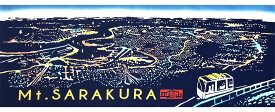 【6/4 20:00～6/11 01:59 10%OFF】手ぬぐい 皿倉山 北九州 福岡 夜景 新日本三大夜景 ご当地 日本製 タペストリー Airashika TE-2001-00