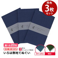 【スーパーセール 店内最大50%OFF】【父の日】手ぬぐい 無地 20色 同色 3枚セット 日本製 切りっぱなし …