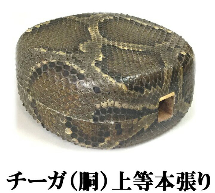 楽天市場】三線 チーガ 胴 上等本張り 本蛇皮一枚張り 蛇皮の2〜4番皮 