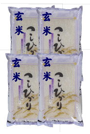 【令和5年産】会津コシヒカリ［玄米］20kg（5kg×4袋）[石抜き処理済]