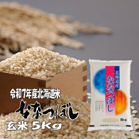 【新米】令和7年産　玄米　5kg　ななつぼし　北海道　送料無料