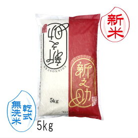 新米予約 無洗米 （ 乾式 ） 新之助 新潟米（ 令和8年産 ） 5kg 【 送料無料 】10月上旬頃発送開始予定（10/1（木）頃目安）