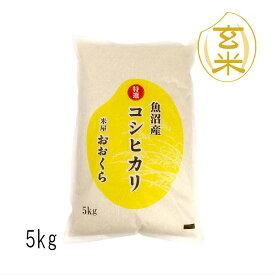 お米 5kg 玄米 魚沼産 コシヒカリ （ 特選 ）（ 令和5年産 ） 玄米 5kg 【 送料無料 】