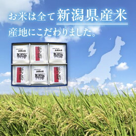 新潟産米食べ比べ 新之助 コシヒカリ 3合×6 各3個ずつ 米 贈答用 食べ比べセット お米 食べ比べ ギフト 新米 新潟県産 令和6年 プレゼント のし お返し 御祝 内祝 入学 卒業 粗品 食べ物 食品 ご飯 白米 精米 単一原料 おしゃれ お取り寄せ 送料無料 即日発送