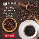 【コーヒー豆】ブラジル サンアントニオ プレミアムショコラ 200g 20杯分甘味 ナッツ 香り キャラメル チョコレート【コーヒー豆】ドリップ コーヒープレス コーヒーメーカー プレミアムコーヒー メール便 自家焙煎【RCP】香福屋