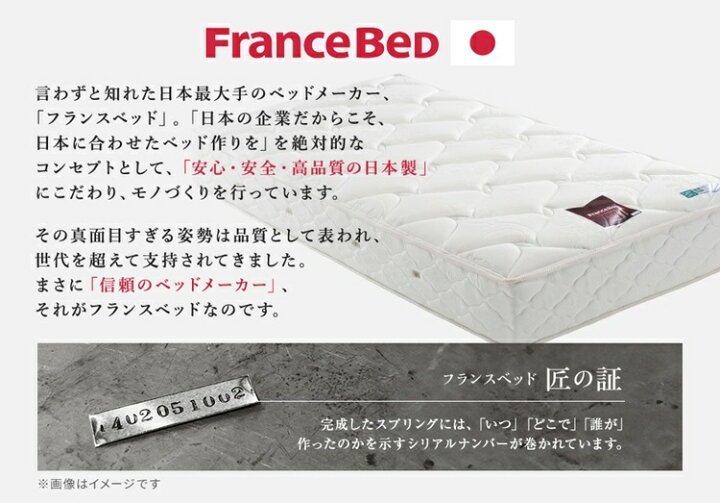 楽天市場】正規品 フランスベッド マットレス シングル フォールド 