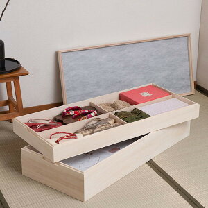 \本日300円クーポン配布/スタッキング式桐衣装箱 2段 収納家具 タンス チェスト 完成品hi-rh0028 桐ケース 衣装ケース 押入れ クローゼット 桐たんす 保管庫 保管ケース 竹炭シート 着物 衣類