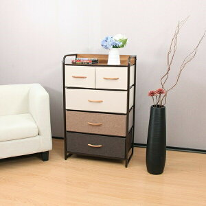 \本日300円クーポン配布/ 布張りカラーチェスト 4段 収納家具 タンス チェストM5-MGKBO00033 アジャスター 木目 布地 おしゃれ シンプル ブラウン ナチュラル シリーズ