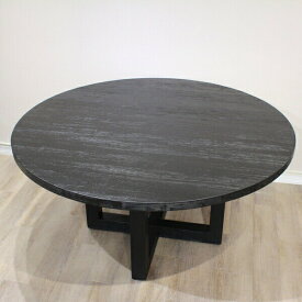 テーブル ダイニングテーブル シックなラウンドテーブル 直径150cmNP-124-22 円卓 ダイニング テーブル 大人数 木目 ブラック シック 店舗 丸型
