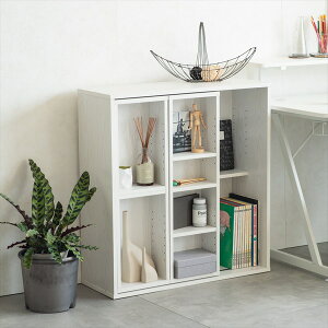 \本日300円クーポン配布/ 80スライド書棚 ソラリ 収納家具 本棚 ラック カラーボックス マガジンラック シェルフ910214010 910217456 910217457 木目調シート スリム 可動式