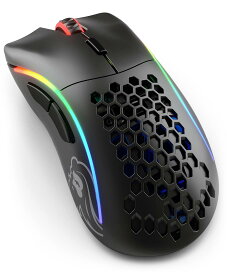 Glorious グロリアス モデルd ワイヤレス ゲーミングマウス 無線 エルゴノミクス RGB 6個プログラムボタンDPI 12000 ブラック スーパーライト マウス 静音 gaming mouse 国内正規品 (69g)