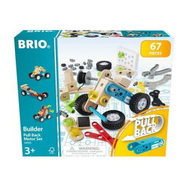 BRIO（ブリオ） ビルダー プルバックモーターセット 34595「全67ピース」対象年齢3歳～（大工さん 工具遊び おもちゃ 知育玩具 ごっこ遊び)