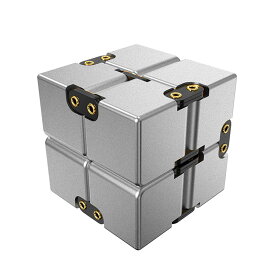 インフィニティキューブ Infinity Cube マジックキューブ MagicCube 立体パズル インフィニティ フィジェット キューブ 大人向けゲーム 頑丈で重い 減圧おもちゃ 持ち運び (標準版 シルバー)
