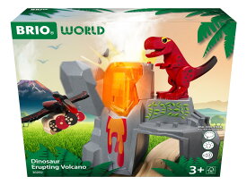 BRIO (ブリオ) 恐竜王国の火山 36092 対象年齢3歳～ (電車 おもちゃ 木製レール 恐竜）