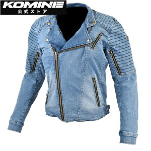 【公式】コミネ KOMINE JK-154 プロテクトデニムダブルジャケット バイク バイク用 バイクウェア バイクジャケット プロテクター付き デニム ジーンズ ライダーズ 春 夏 CE規格レベル2 CEレベル2