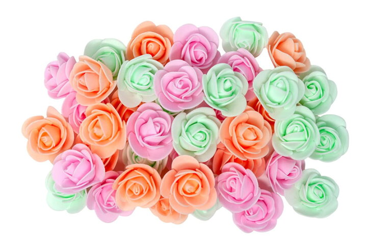 楽天市場 マラソン期間中のみ ポイント 5倍 造花 花 のみ パーツ バラ 花びら 大量 赤 白 ブルー いろんな カラー 手芸 ハンドメイド ウエディング など 髪飾り 3色 70個セット 送料無料 こみっぴ楽天市場店