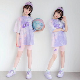 送料無料 2点セット 女の子 Tシャツ ショートパンツ 半袖 夏着 新品 子供服 キッズ おしゃれ 可愛い グラデーション 大人気 カジュアル スクール トレーナー スポーツ カジュアル 上下 セット ピンク 110 120 130 140 150 160