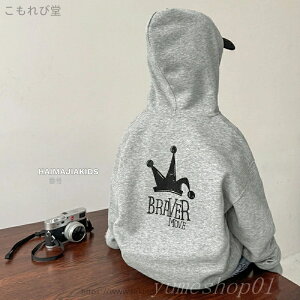 【送料無料】2025春と秋の新しいしい男の子フーディー付きカーディガンジャケトレンディなスウシェットシャツの子供用服の春の服ミディアムグランド