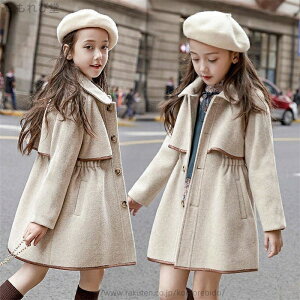 【送料無料】キッズコート 女の子 冬 防寒対策 可愛い 長袖卒業式 小学生 女児 通園 通学 お洒落 110 120 130 140 150 160 170 ベージュアウター コート キッズ 子供服 子供コート