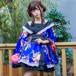 【送料無料】ハロウィン コスプレ 和服 着物 コスプレ 袴風 衣装 和風 ミニドレス 和装 レディース コスプレ衣装 コスチューム ダンス 舞台 ステージ 大人用 袴