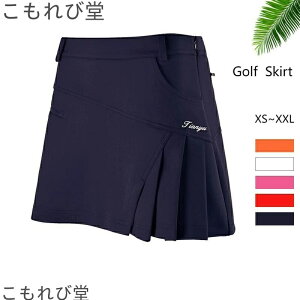 【送料無料】ゴルフウェア レディース プリーツスカート ゴルフウエア ゴルフスカート インナーパンツ付き 見せパン付き 裏地あり 大きいサイズ ゴルフグッズ テニス 運動 夏 可愛い おし