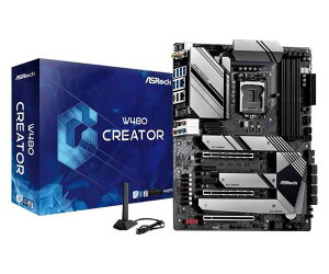 ASRock W480 CREATOR LGA1200/ Intel W480/ DDR4/ Quad CrossFireX/ SATA3USB3.2/ M.2/ WiFi  Bluetooth/ATX }U[{[hB