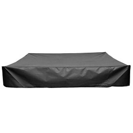 iplusmile 防水 砂場カバー 120×120cm サンドボックス用 オックスフォード生地 保護シート 小型 子供 砂場 蓋付き ブラック 耐久性 滑り止め加工 簡単取り付け 屋外遊具 ホームガーデン用 防塵