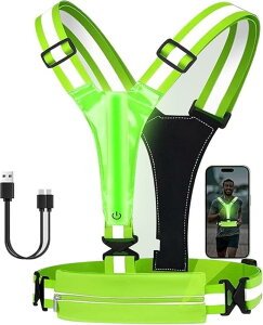 [AYGZYGY] LED ���˃x�X�g ���S�x�X�g Type-C�[�d�� ���˃o���h ���S�`���b�L �d�b�z���_�[�t�� ���e���A�y�ʁA�|�P�b�g�A�j�����p�A�����\���˕��A�����A��ʌx���A���]�ԁA��ԃT�C�N����