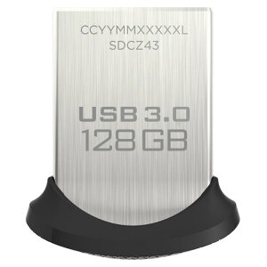 Sandisk ( TfBXN ) Ultra Fit 128 GB USB 3.0tbVhCu SDCZ43-128G-GAM46 [ COpbP[W ] [sAi]