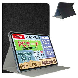 For Alldocube iPlay60 Pad Pro �P�[�X Kluso ���y�� �ɔ� ����PU ���U�[ �J�� �X�^���h �X�}�[�g�P�[�X �X�^���h �@�\ �X�}�[�g�J�o�[ �[�d�Ή� iPlay 60 Pad Pro 12.1�C���` �Ή� (�u���b�N