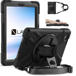 Doo LAVIE Tab T8 T0855/GAS�P�[�X 8.0�C���` LAVIE Tab T8 TAB08/H04�p �V�����_�[�P�[�X �ϏՌ� �ČRMIL���i 360�x��]�X�^���h ���߉\�n���h�X�g���b�v�ƌ��|���[�t�� �J�����ی� �h�o �O�w����