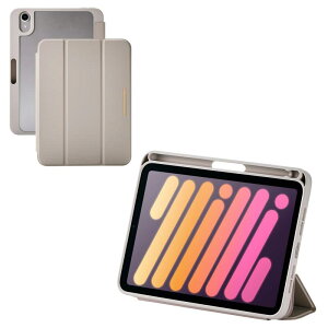 �G���R�� iPad mini (A17 Pro 2024�N) mini (��6����) �P�[�X �J�o�[ �t���b�v �\�t�g���U�[ �w�ʃN���A �X���[�v���[�h �^�b�`�y���z���_�[�t�� CHIC STYLE TB-A25SWVJM3