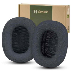 Geekria �C���[�p�b�h Comfort �݊��� �p�b�h �A�b�v�� Apple AirPods MAX(A2096), AirPods MAX2 (A3184) �w�b�h�z���ɑΉ� �p�b�h �C���[/�C���[�J�b�v (���b�V���t�@�u���b�N/��)