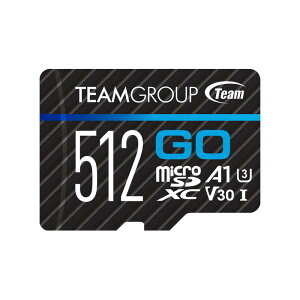TEAMGROUP microSD 512GB GO CARD UHS-I U3 V30 [J[h őǏo100MB/s ő发90MB/s SDϊA_v^[t ANVJ {10NK TGUSDX512GU303