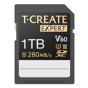 TEAMGROUP T-Create Expert 1TB SDJ[h UHS-II SDXC U3 V60 ǂݎ葬x ő280MB/b 8K 4K^ Canon Sony Nikon Panasonic Olympus Digital Came