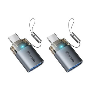 Mcdodo USB-A to �^�C�vC�ϊ��A�_�v�^ LED�\�����C�g�t��