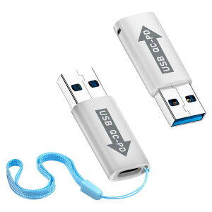 Duttek USB A C�ϊ��A�_�v�^ 10Gbps USB3.1����USB C�ϊ��A�_�v�^ USB3.1 QC�I�X����USB C PD���X�ϊ��A�_�v�^�����[�d�R�l�N�^�[�AUSB 3.1 QC�p���[����USB Type C PD�@�\�p�̃R���s���[�^�A�d