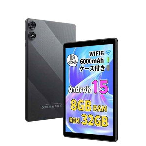 PRITOM �v���g�� �^�u���b�g 10�C���` Wi-Fi���f�� Android15 3GB RAM+32GB ROM 1280*800 IPS �f�B�X�v���C 6000mAh 5G WiFi6 GMS�F�� Bluetooth5.2 ��p�P�[�X�t��