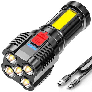 ISEFUJI �n���h���C�g �����d�� ���� �h�� ���^ �y�� LED 5�� COB��Ɠ� 3���[�h USB �[�d�� �g�� �h�� �Ɩ� �莝�� ���C�g �������x