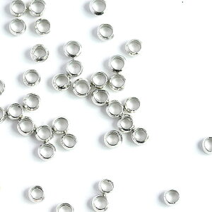 つぶし玉 外径1.5mm 2.0mm 2.5mm 3.0mm ゴールド シルバー ニッケルフリー エンドパーツ 潰し玉 かしめ玉 カシメ ハンドメイド ビーズ パーツ 基礎金具
